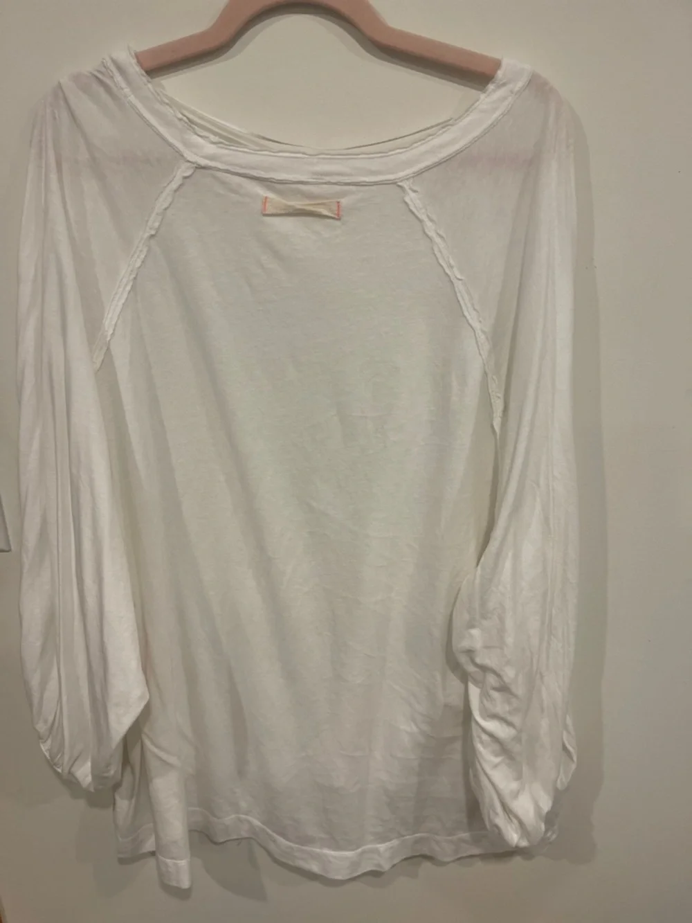 Classic White Long-Sleeve Women's Top - Picture 3 of 3